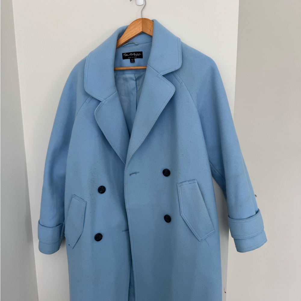 Blue Double-Breasted Coat